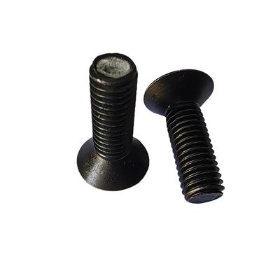 Flat Countersunk Head Hex Cap Screw Alloy Steel Vollschwarzgeschirr für Industriezwecke
