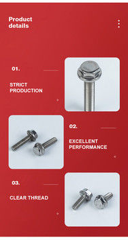 GB5789 Hexflanschkopfschraube aus Edelstahl M5 M6 M8 M10 M12 Glatte Veredelung 304 GB5789