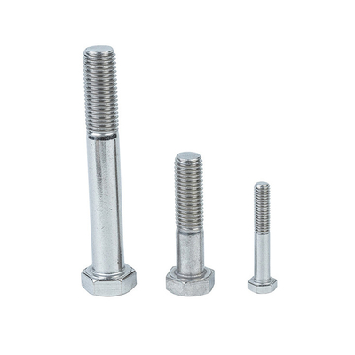 Einfache Oberfläche Anpassungsfähige M5 M8 Edelstahl Hexbolzen DIN931 304 316 Halbdrahtbolze