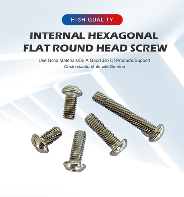 100% QC getestet Edelstahl Hexagon Steckdose Knopfkopfbolzen ISO7380 M3 M4 M5 M6 M8 M10