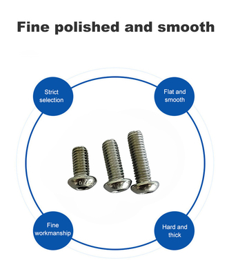 100% QC getestet Edelstahl Hexagon Steckdose Knopfkopfbolzen ISO7380 M3 M4 M5 M6 M8 M10