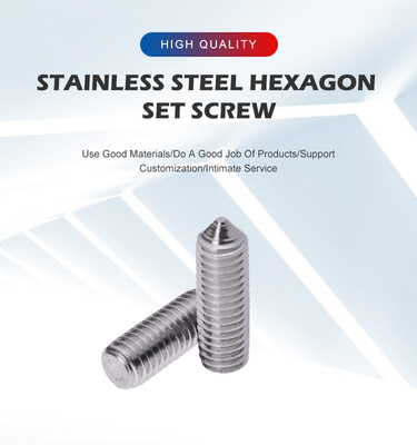 Benutzerdefinierte Hexagon Socket Allen Antrieb Grub Set Schrauben Schlichtes Finish A-Level Festigkeitsgrad