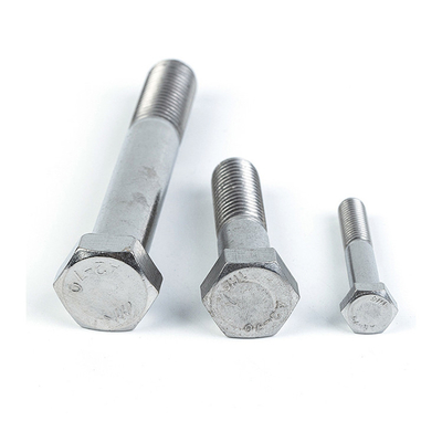 Stock Thread Hex Bolt aus Edelstahl DIN Standard mit einfacher Oberfläche