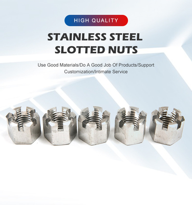 Hex-Slotted Nuts mit anderem Messsystem DIN935 aus Kohlenstoffstahl und Edelstahl