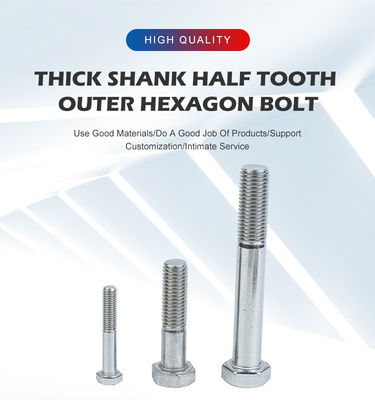 Hexbolzen aus einfachem Stahl für Strukturanwendungen in verschiedenen Industriezweigen