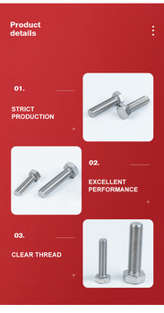 Full Thread Hex Head Bolts in GB Standard Edelstahl für individuelle Anwendungen