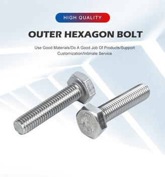 Full Thread Hex Head Bolts in GB Standard Edelstahl für individuelle Anwendungen