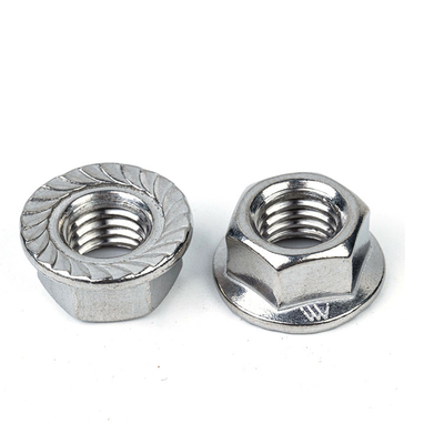 Flanzenmuttern aus Edelstahl DIN6923 M4 M5 M6 M8 M10 M12 M14 M16 mit DIN6923-Standard
