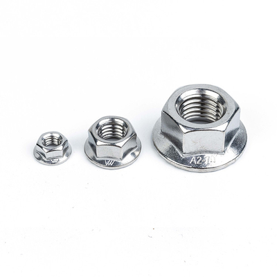 Flanzenmuttern aus Edelstahl DIN6923 M4 M5 M6 M8 M10 M12 M14 M16 mit DIN6923-Standard