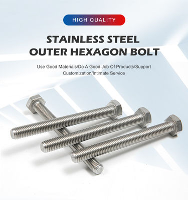 Edelstahl-Metallschraube für Auto DIN Standard Hexagon Außenschraube Verzinkte Flansche