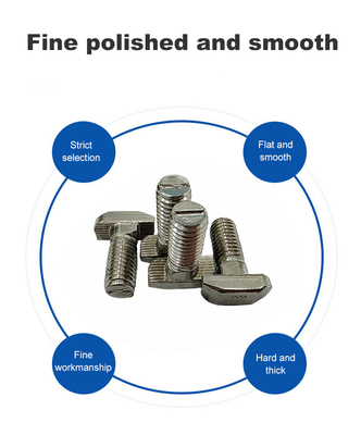 304 Edelstahl Kanal-T-Schrauben Industrie M6/M8 T-Kopfschrauben Schrauben für Aluminiumprofil