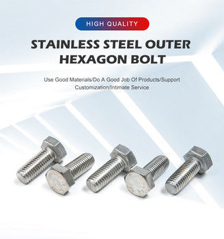 DIN933 931 Edelstahl 304 316 Hexagonalkopf Volldraht Hexbolz Standard DIN