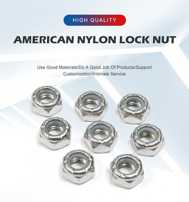 Allgemeine Anwendungen in der Industrie Edelstahl Hex-Nylon-Sperrmutter mit Nylon-Einsatz
