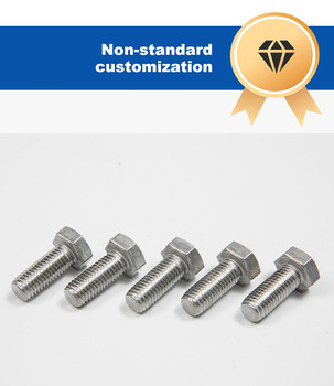 304 306 Edelstahl Hex Vollgeschraubte Schraube Sechseckenkopf Schraube mit DIN Standard