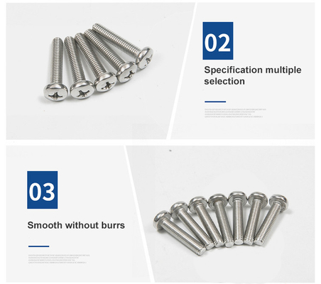 Full Thread Typ M2 M2.5 M3 M4 M5 M6 M8 GB818 304 aus Edelstahl Kreuz Phillips Runde Pan Kopf Schraube