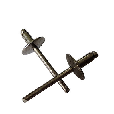 Maschinen Stahl Offener Typ Aluminium-Eisen Pop Rivets Großer Rand Rundkopf Leichtgewicht rostfeste Vielseitig