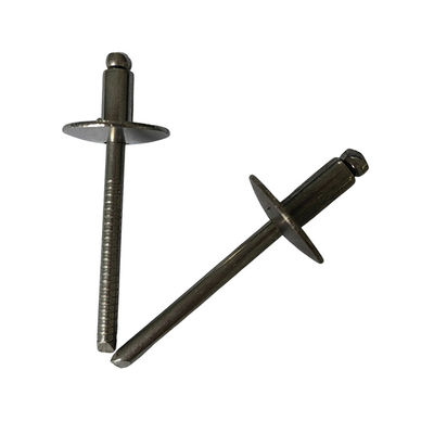 Maschinen Stahl Offener Typ Aluminium-Eisen Pop Rivets Großer Rand Rundkopf Leichtgewicht rostfeste Vielseitig