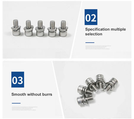M6 aus Edelstahl DIN912 Standard Hexagon Socket Head Screw mit Feder und Waschmaschine