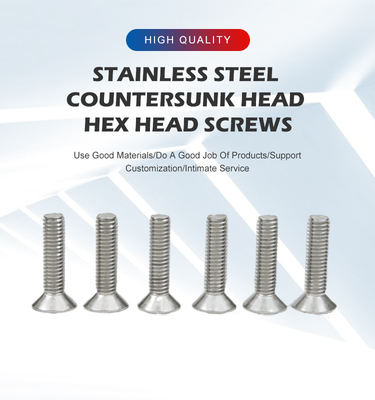 304 316L Edelstahl Flachkopf Allen Schrauben DIN7991 Countersunk Kopf Steckdose Kopfschraub