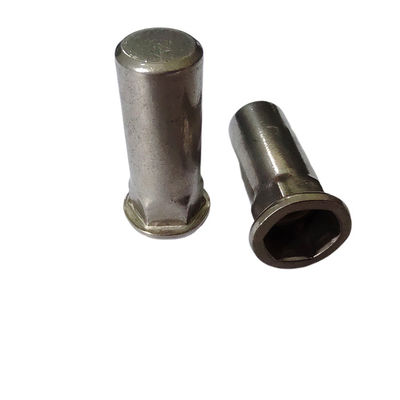Einfache und schnelle Installation Semi-Hex geschlossene End Niete Nuss in schwarzem Edelstahl