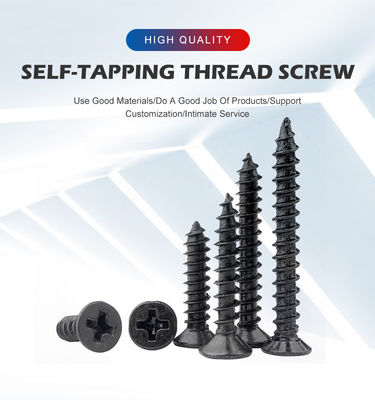 ISO-Gebäudeflächen-Gips-Schraube mit Gegensenkopf und schwarzer Trockenwandschraube