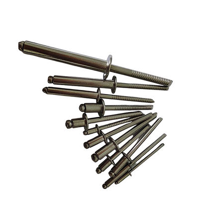 Edelstahl Rundkopf Hohe Festigkeit 6,0 mm Offene End Blind Rivets für Natur / Farbe