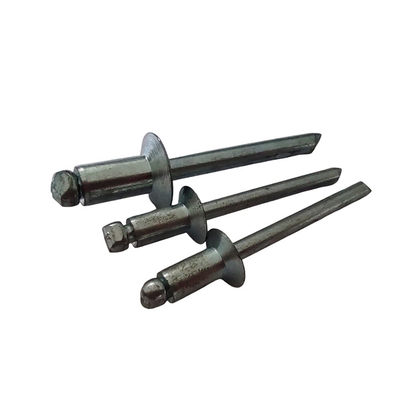 Hohe Festigkeit 12 mm Offene End Blind Rivets Eisen Countersunk Kopf Natur in DIN Standard