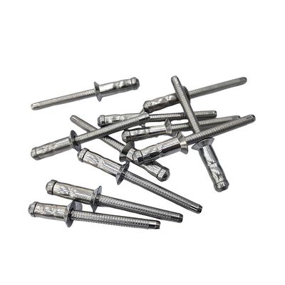 Niete aus Edelstahl, Strukturniete, Blindniete, Kuppelkopf, Flachkopf mit nicht beschichteter Veredelung