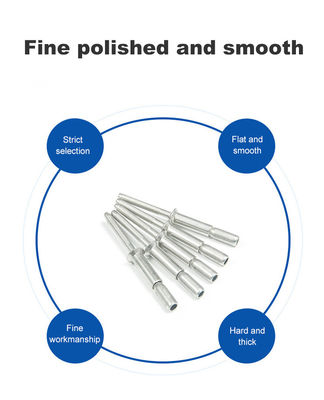 Offener End aus Edelstahl Blind Rivet Flat Head Plain Finish SS304 SS316 Strukturell