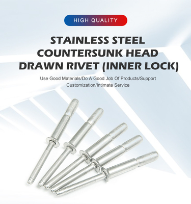 Flaches Oberflächenbild Flat Round Countersunk Head Cup Type Draw 304 Edelstahl Blind Rivet
