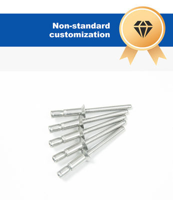 Silberne Oberfläche Rundkopf Ziehen 304 Edelstahl Offener Countersunk Head Blind Rivets