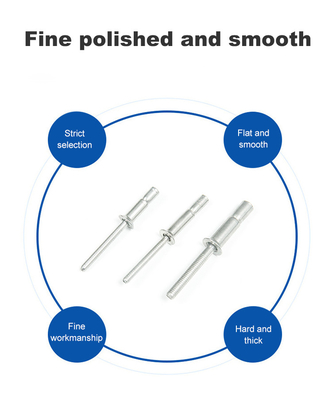 Individuelle Länge Flachkopfkragen Aluminium Offene End Edelstahl Massivmetall Rivet