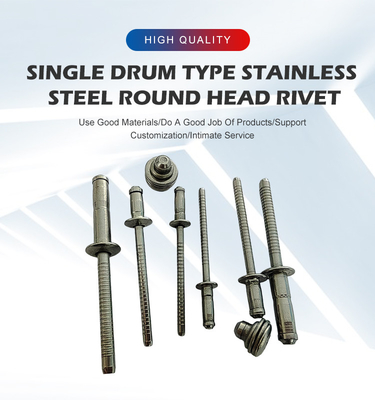 Steuerung Pilz Runde Kuppel Kopf Brechen Ziehen Mandel Blind Niete Offenes Ende 3,2 mm 4,0 mm 4,8 mm 6,4 mm