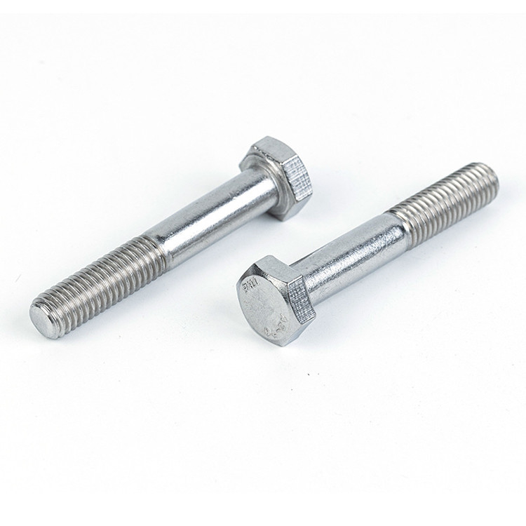 Einfache Oberfläche Anpassungsfähige M5 M8 Edelstahl Hexbolzen DIN931 304 316 Halbdrahtbolze