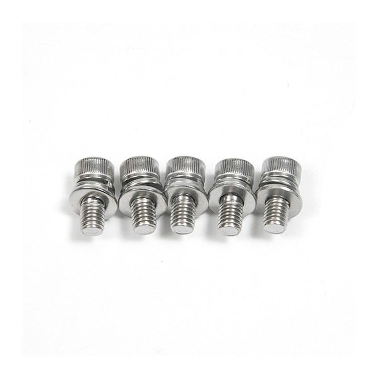 M6 aus Edelstahl DIN912 Standard Hexagon Socket Head Screw mit Feder und Waschmaschine
