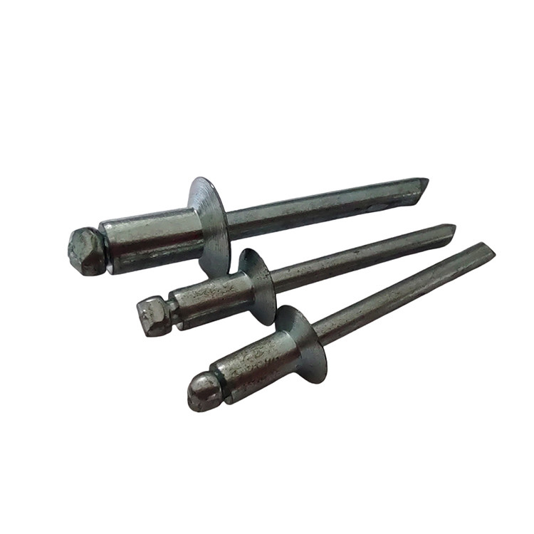 Hohe Festigkeit 12 mm Offene End Blind Rivets Eisen Countersunk Kopf Natur in DIN Standard